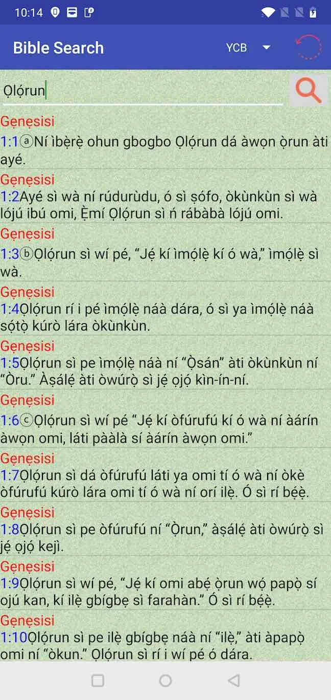 Yoruba English Audio Bible screenshot